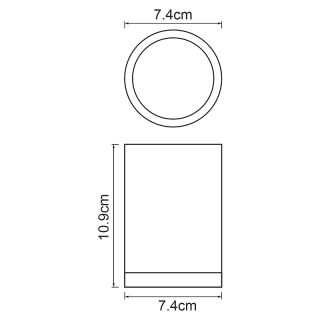 Стакан для зубных щеток WasserKRAFT Lopau K-3328 Серый